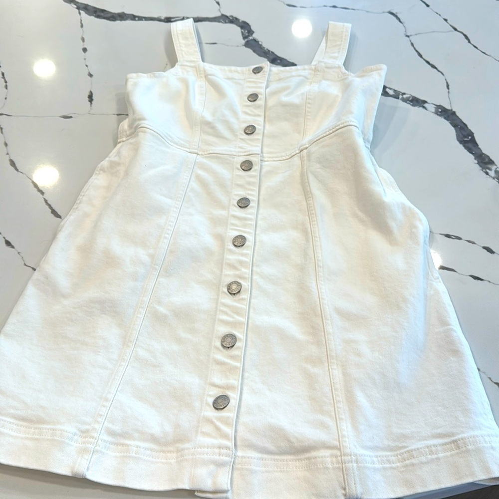 Madewell white denim jumper